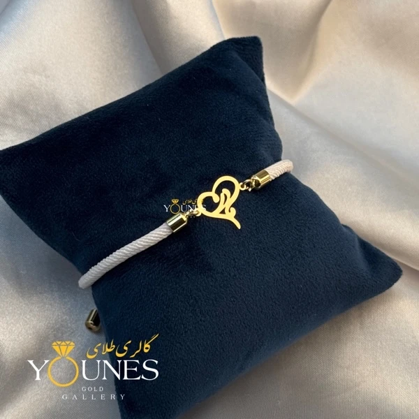 دستبند مادر طلا قلبی لیزری